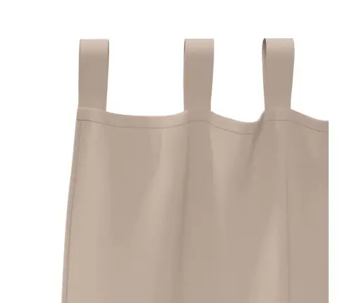 Aizkari Ar Aizkariem 2 Pcs Pelēkbrūna 245 X 140 Cm Poliesters Vidaxl