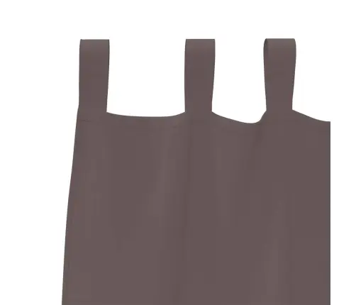 Aizkari Ar Aizkariem 2 Pcs Tumši Brūna 260 X 140 Cm Poliesters Vidaxl Aizkari Ar Aizkariem 2 Pcs Tumši Brūna 260 X 140 Cm Poliesters Vidaxl