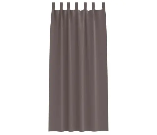 Aizkari Ar Aizkariem 2 Pcs Tumši Brūna 260 X 140 Cm Poliesters Vidaxl Aizkari Ar Aizkariem 2 Pcs Tumši Brūna 260 X 140 Cm Poliesters Vidaxl