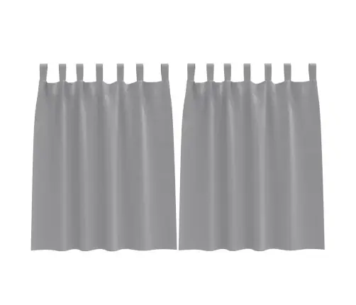 Aptumšojošie Aizkari 2 Pcs Gaiši Pelēka 140 X 140 Cm Poliesters Vidaxl
