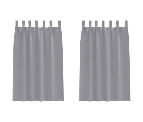 Aptumšojošie Aizkari 2 Pcs Gaiši Pelēka 175 X 140 Cm Poliesters Vidaxl Aptumšojošie Aizkari 2 Pcs Gaiši Pelēka 175 X 140 Cm Poliesters Vidaxl