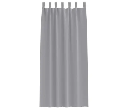 Kardinad Rõngastega Helehall Polüester