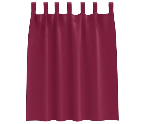 Aizkari Ar Gredzeniem, Kas Aizliedz Gaismu 2 Pcs Vīna Sarkans Vidaxl