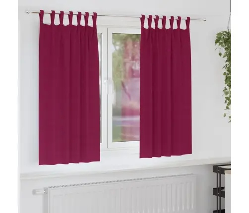 Aizkari Ar Aizkariem 2 Pcs Vīnsarkans Poliesters Vidaxl