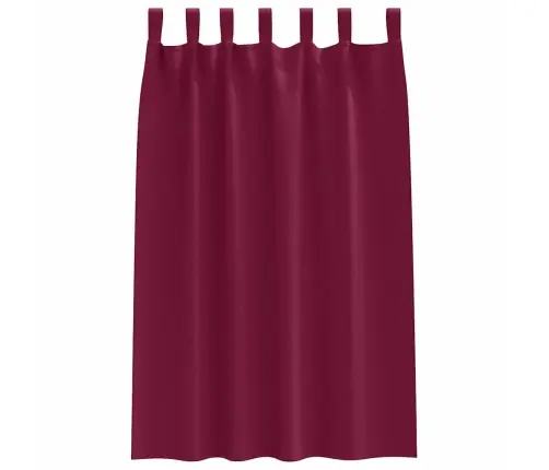 Aizkari Ar Aizkariem 2 Pcs Vīnsarkans Poliesters Vidaxl