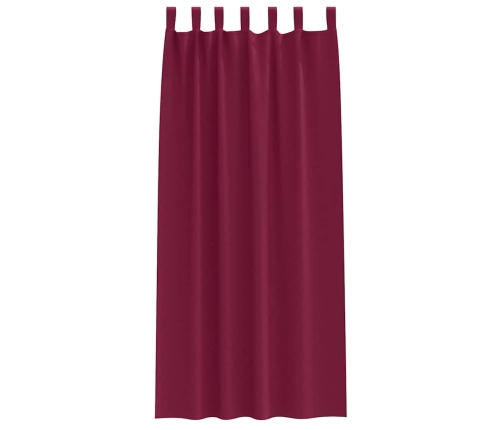 Aptumšojošie Aizkari 2 Pcs Vīnsarkans 225 X 140 Cm Poliesters Vidaxl