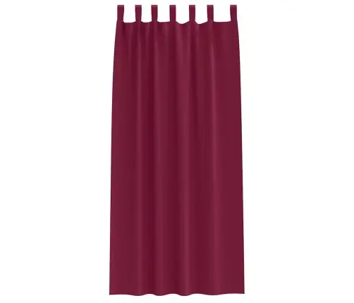 Kardinad Rõngastega 2 Pcs Veinpunane 260 X 140 Cm Polüester