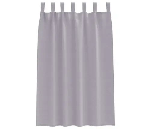 Aizkari Ar Aizkariem 2 Pcs Metāla Pelēks Poliesters Vidaxl