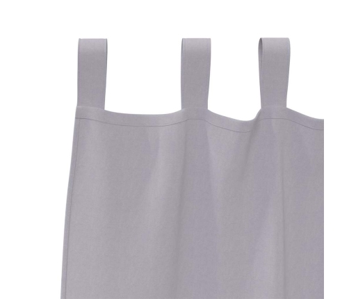 Aizkari Ar Aizkariem 2 Pcs Metāla Pelēks Poliesters Vidaxl