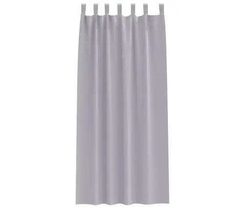 Aizkari 2 Pcs Metāla Pelēks 245 X 140 Cm Poliesters Vidaxl