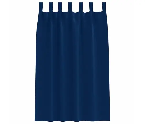 Aizkari Ar Aizkariem 2 Pcs Tumši Zila Poliesters Vidaxl