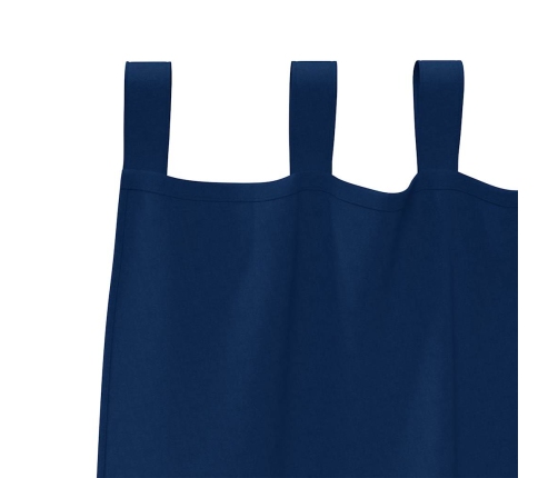 Aizkari Ar Aizkariem 2 Pcs Tumši Zila 245 X 140 Cm Poliesters Vidaxl