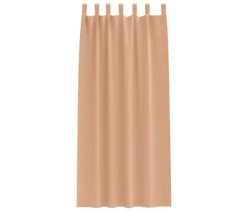 Aizkari Ar Aizkariem 2 Pcs Gaiši Brūna 260 X 140 Cm Poliesters Vidaxl Aizkari Ar Aizkariem 2 Pcs Gaiši Brūna 260 X 140 Cm Poliesters Vidaxl