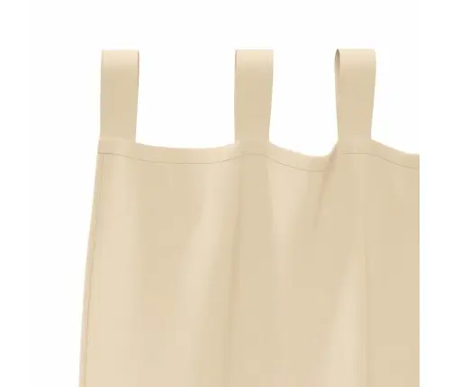 Aizkari Ar Aizkariem 2 Pcs Krēmkrāsa Poliesters Vidaxl