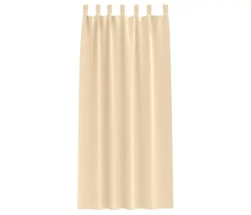 Aizkari Ar Aizkariem 2 Pcs Krēmkrāsa Poliesters Vidaxl