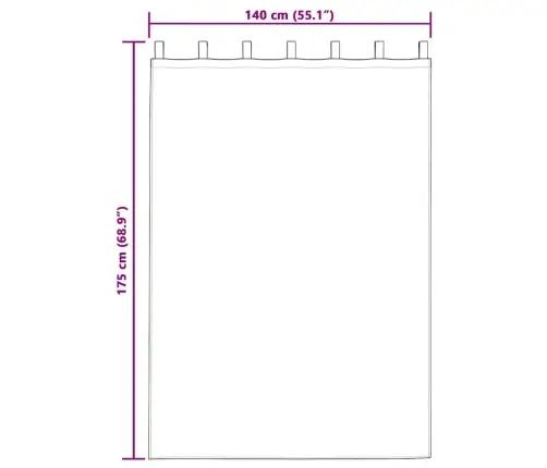 Užuolaidos Su Žiedais, Blokuojančios Šviesą 2 Pcs Violetinė