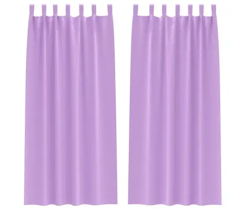 Aizkari Ar Aizkariem 2 Pcs Violeta 245 X 140 Cm Poliesters Vidaxl