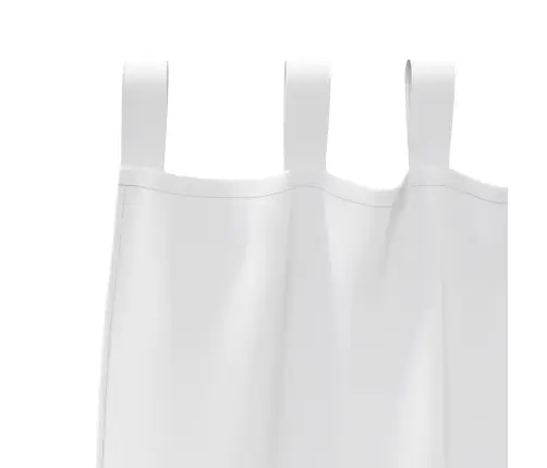 Aizkari Ar Aizkariem 2 Pcs Tīri Balts Poliesters Vidaxl