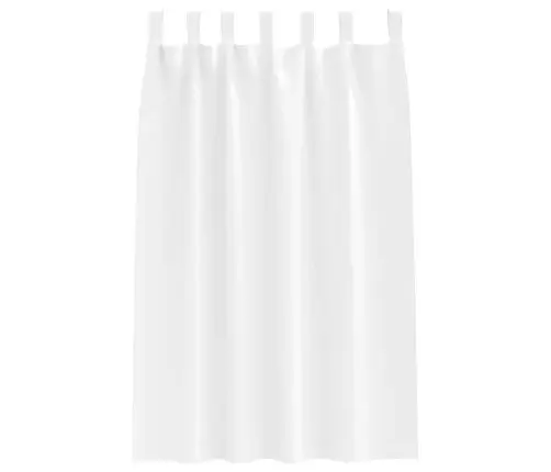 Aizkari Ar Aizkariem 2 Pcs Tīri Balts Poliesters Vidaxl