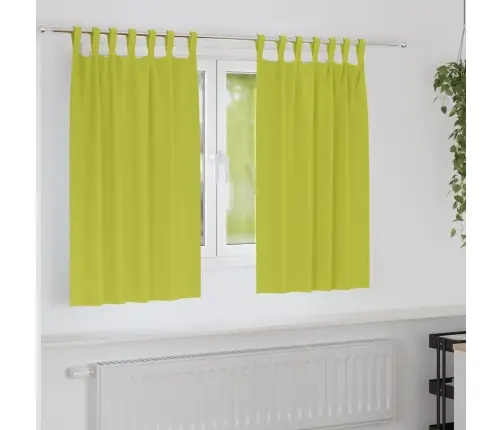 Užuolaidos Su Žiedais, Blokuojančios Šviesą Žalia Poliesteris