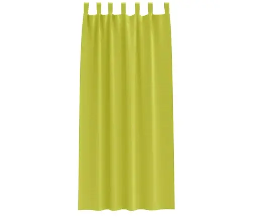 Aizkari Ar Aizkariem 2 Pcs Ābolu Zaļš 260 X 140 Cm Poliesters Vidaxl