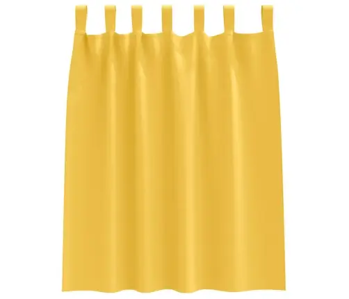 Aizkari Ar Aizkariem 2 Pcs Sinepju Dzeltena Poliesters Vidaxl Aizkari Ar Aizkariem 2 Pcs Sinepju Dzeltena Poliesters Vidaxl