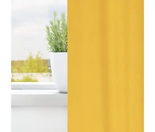 Aizkari 2 Pcs Sinepju Dzeltena 245 X 140 Cm Poliesters Vidaxl