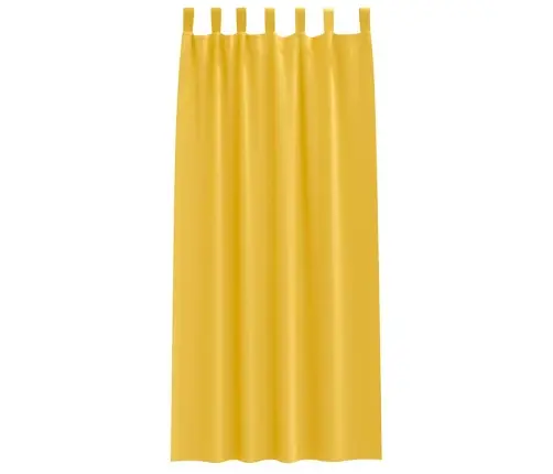 Aizkari 2 Pcs Sinepju Dzeltena 245 X 140 Cm Poliesters Vidaxl