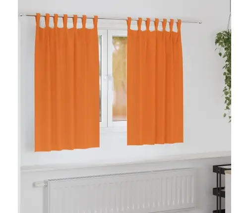 Aizkari Ar Aizkariem 2 Pcs Skaisti Oranžs Poliesters Vidaxl