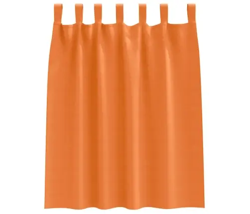 Aizkari Ar Aizkariem 2 Pcs Skaisti Oranžs Poliesters Vidaxl