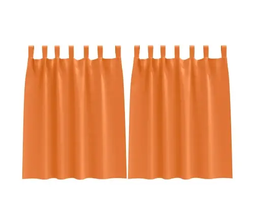 Aizkari Ar Aizkariem 2 Pcs Skaisti Oranžs Poliesters Vidaxl