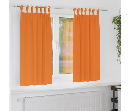 Aizkari Ar Aizkariem 2 Pcs Skaisti Oranžs Poliesters Vidaxl