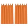 Aizkari Ar Aizkariem 2 Pcs Skaisti Oranžs Poliesters Vidaxl
