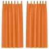 Kardinad Rõngastega 2 Pcs Erk Oranž 225 X 140 Cm Polüester
