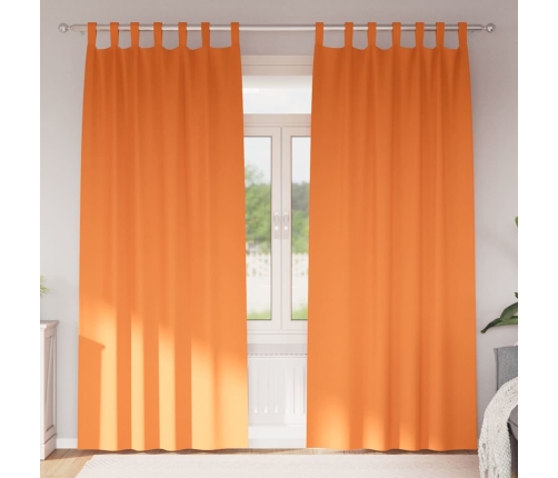 Aizkari 2 Pcs Skaisti Oranžs 245 X 140 Cm Poliesters Vidaxl