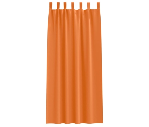 Aizkari 2 Pcs Skaisti Oranžs 245 X 140 Cm Poliesters Vidaxl