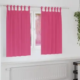 Aptumšojošie Aizkari Ar Aizkariem Bright Pink Poliesters Vidaxl