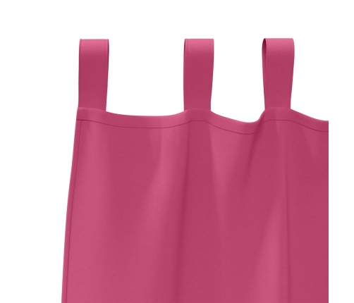 Aizkari Ar Aizkariem 2 Pcs Skaisti Rozā 260 X 140 Cm Poliesters Vidaxl