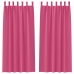 Aizkari Ar Aizkariem 2 Pcs Skaisti Rozā 260 X 140 Cm Poliesters Vidaxl