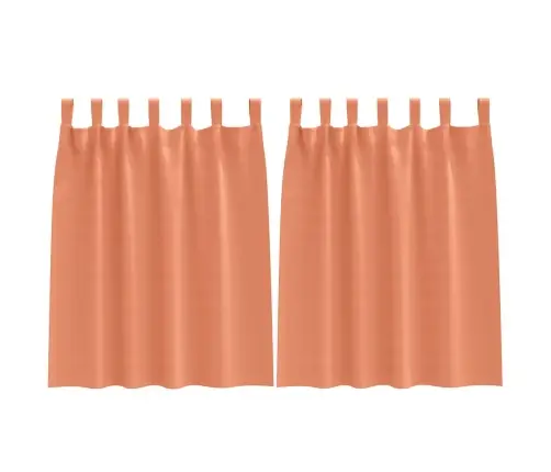 Aizkari Ar Aizkariem 2 Pcs Sarkanbrūns Poliesters Vidaxl