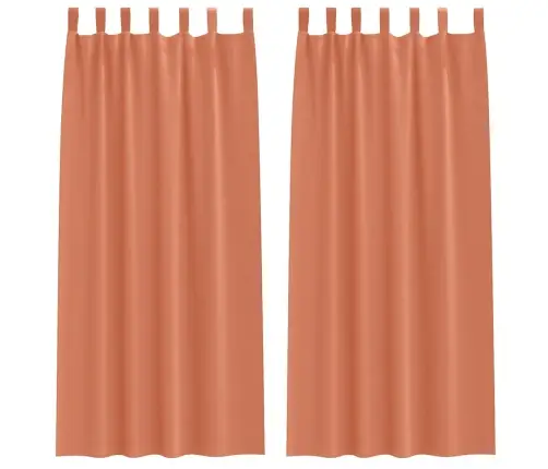 Aptumšojošie Aizkari 2 Pcs Sarkanbrūns 225 X 140 Cm Poliesters Vidaxl