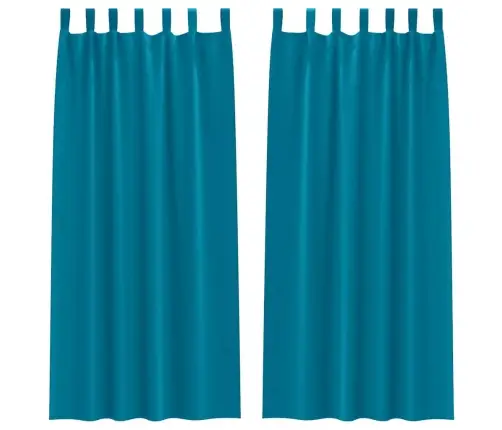 Aptumšojošie Aizkari 2 Pcs Tirkīzzila 225 X 140 Cm Poliesters Vidaxl