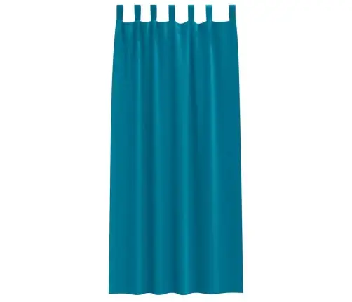 Aizkari Ar Aizkariem 2 Pcs Tirkīzzila 260 X 140 Cm Poliesters Vidaxl