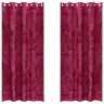 Užuolaida 2 Pcs Vyno Raudonumo 245 X 140 Cm Aksomas