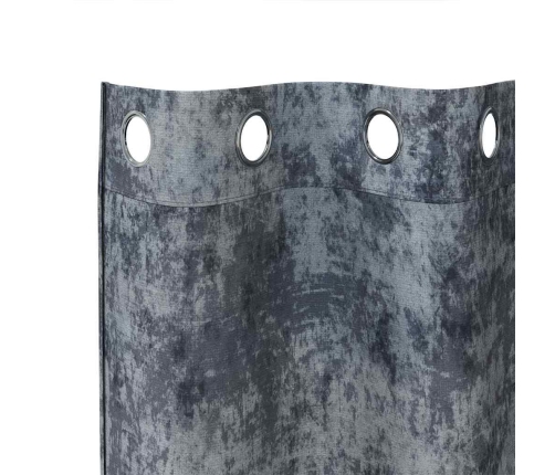 Užuolaida 2 Pcs Sidabrinė Pilka 175 X 140 Cm Aksomas