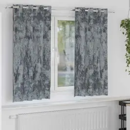 Užuolaida 2 Pcs Sidabrinė Pilka 175 X 140 Cm Aksomas