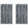 Kardin Kardinatega 2 Pcs Hõbehall 175 X 140 Cm Samet