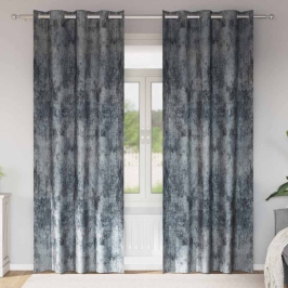Užuolaida 2 Pcs Sidabrinė Pilka 260 X 140 Cm Aksomas