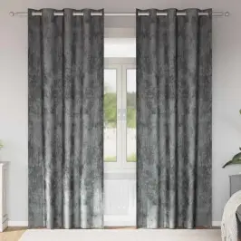 Aizkars Ar Aizkariem 2 Pcs Pelēka 225 X 140 Cm Samts Vidaxl Aizkars Ar Aizkariem 2 Pcs Pelēka 225 X 140 Cm Samts Vidaxl