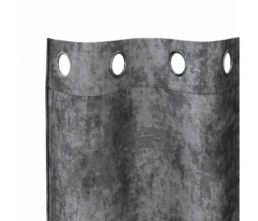 Samta Aizkari 2 Gab. Ar Acīšiem, Pelēki, 260 X 140 Cm Vidaxl